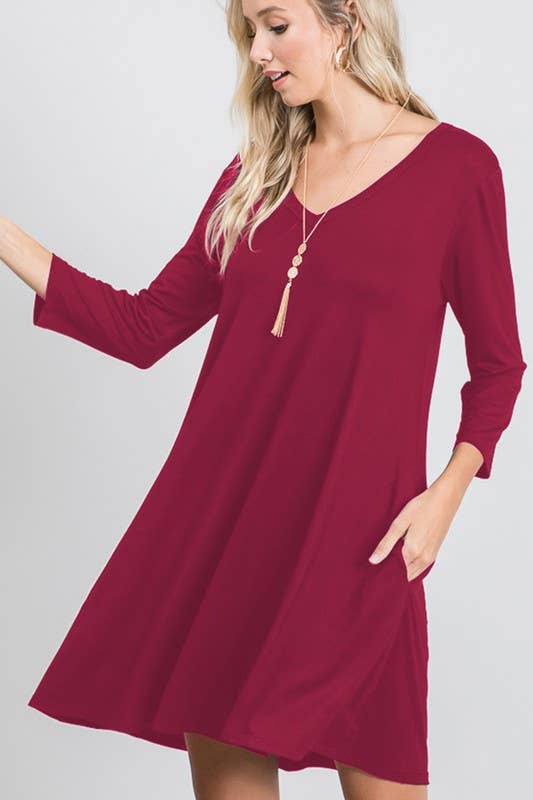 DOORBUSTER! Basic Best Dressed - 2 COLORS (NAVY & BURGUNDY)