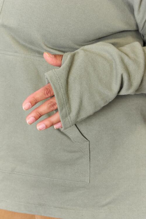 For the Love of Olive Half Button Hoodie