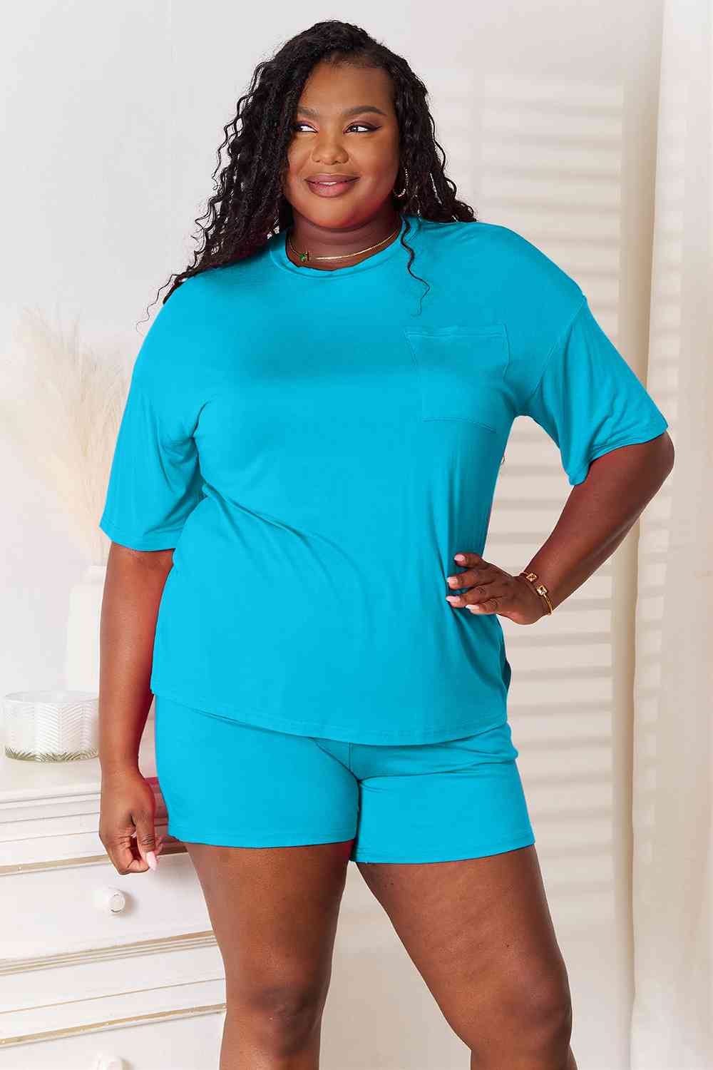 Basic Bae Soft Rayon Top and Shorts Set - Multiple Colors!