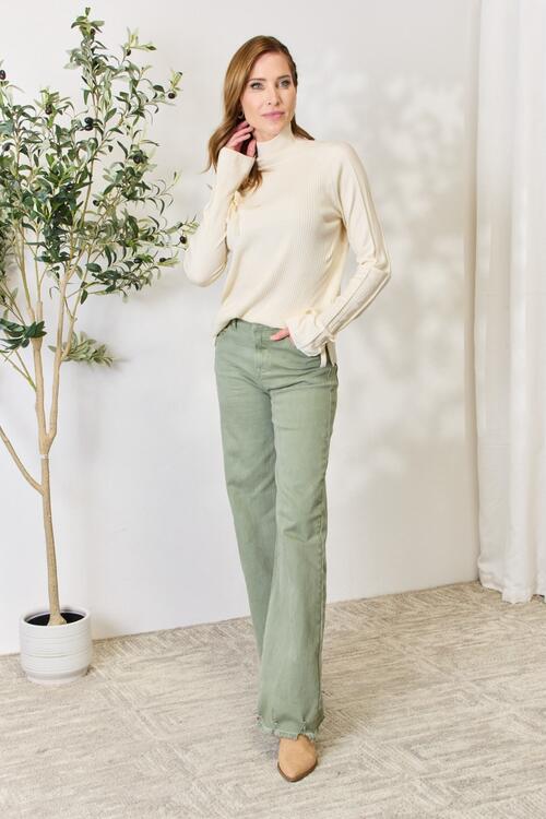 It's all in the Details Long Sleeve Turtleneck Knit Top