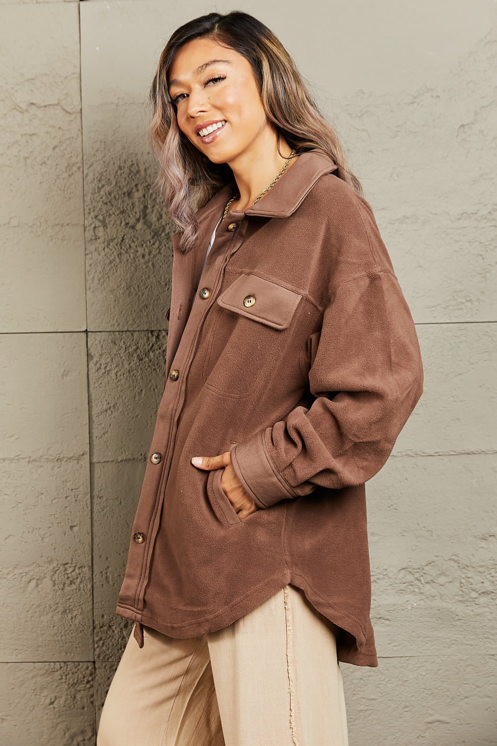 Heimish Cozy Girl Button Down Shacket