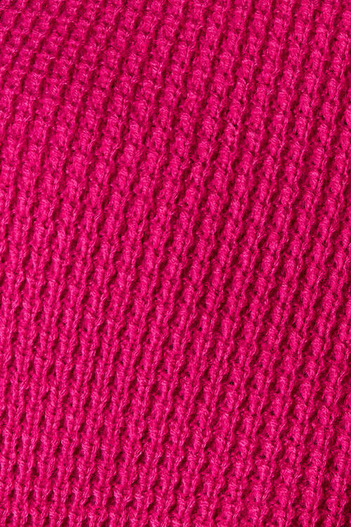 Pretty in Pink Waffle-Knit Cardigan