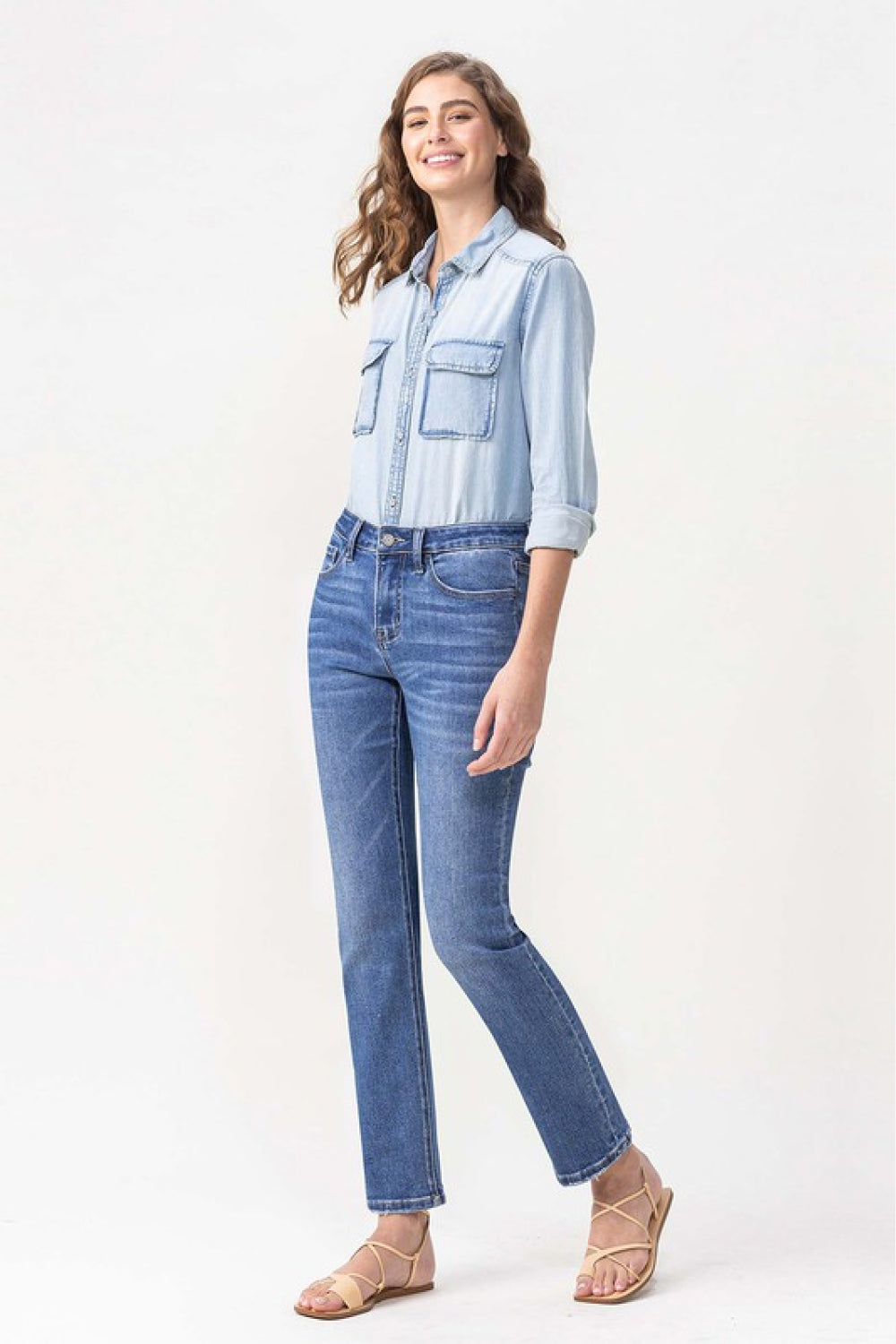 Vervet Maggie Midrise Slim Ankle Straight Jeans - Curvy Girl!