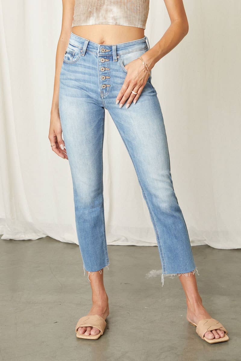 KanCan Button Fly Straight Denim