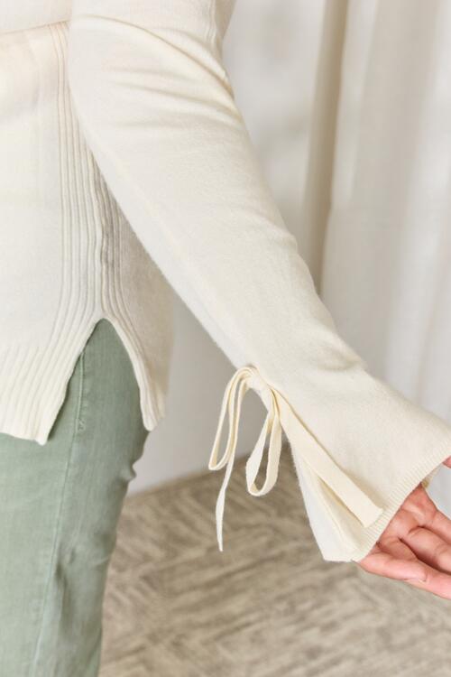 It's all in the Details Long Sleeve Turtleneck Knit Top