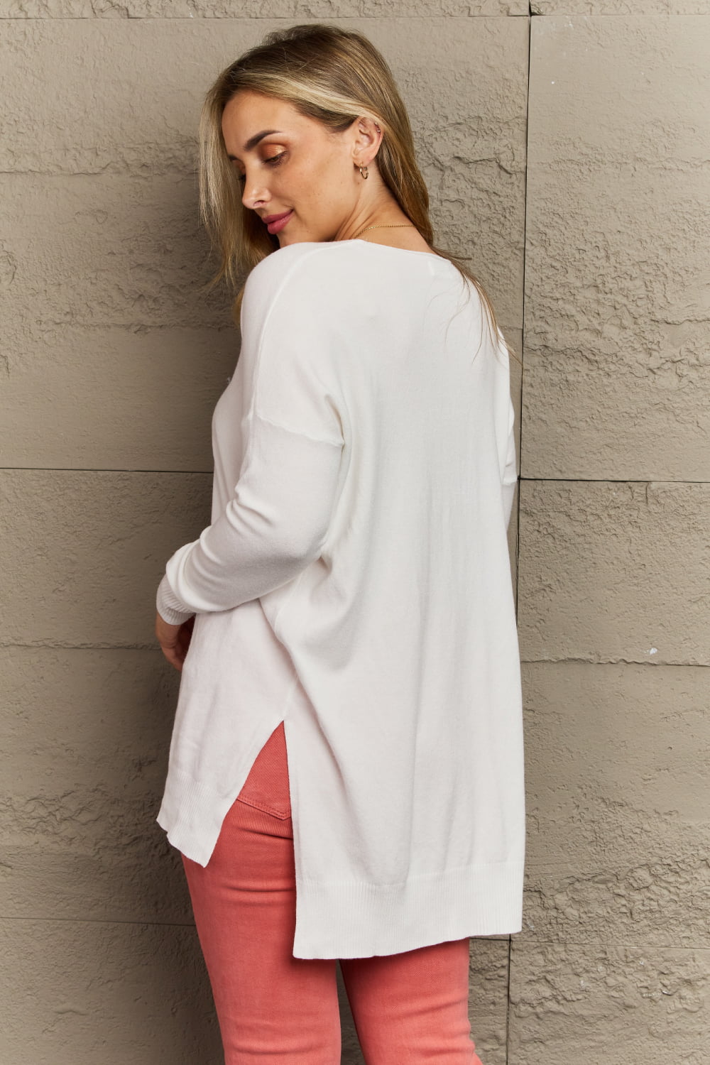 Zenana Sweater Weather Center Seam Tunic Sweater