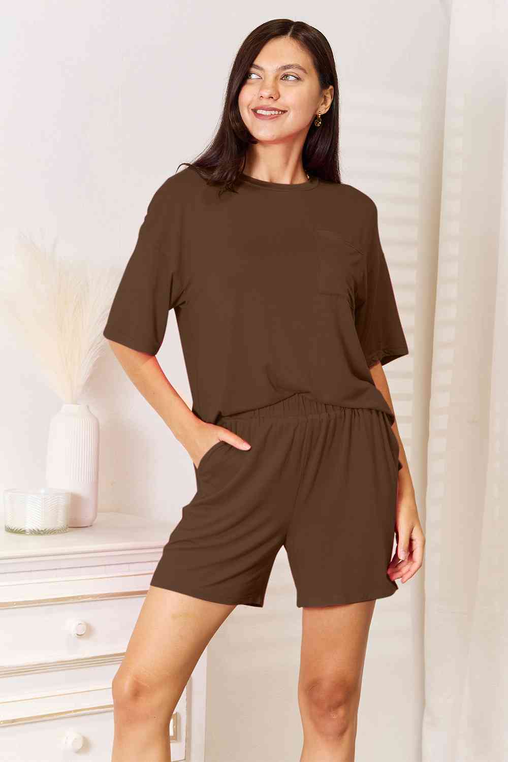 Basic Bae Soft Rayon Top and Shorts Set - Multiple Colors!