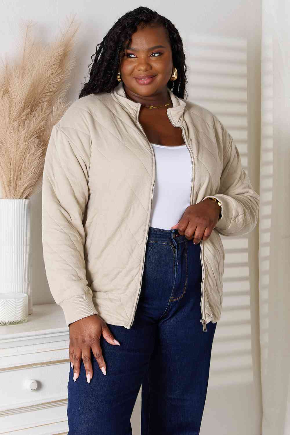 Heimish Zip-Up Jacket with Pockets