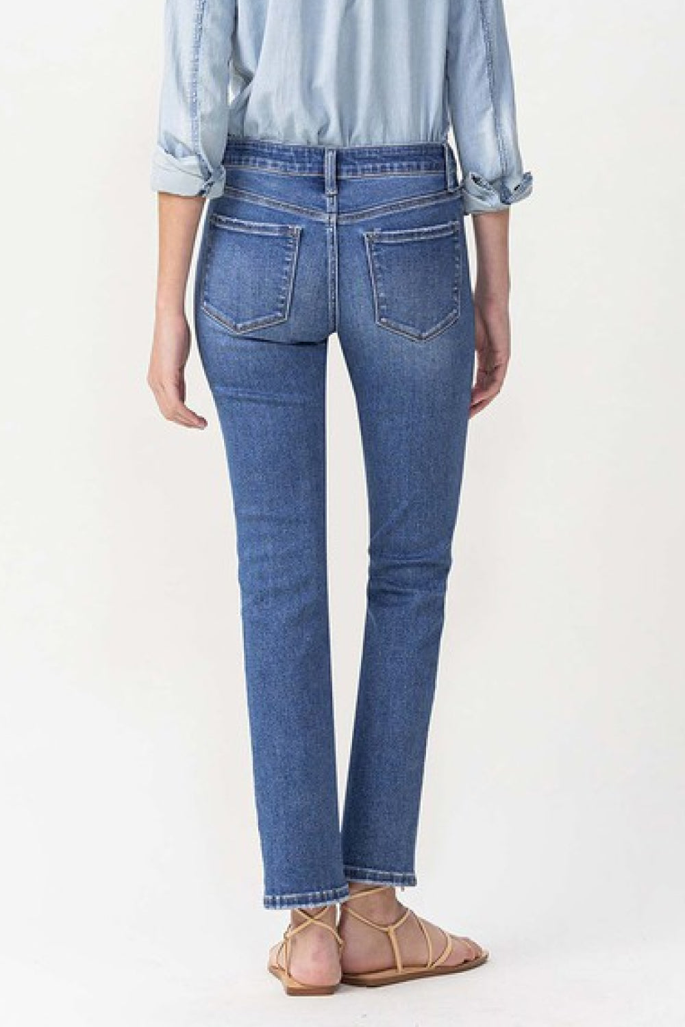 Vervet Maggie Midrise Slim Ankle Straight Jeans - Curvy Girl!