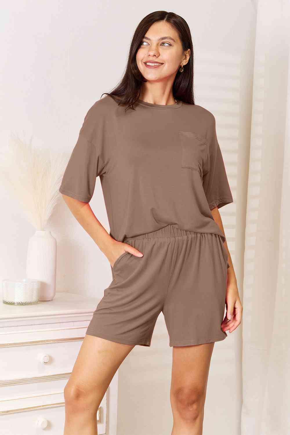 Basic Bae Soft Rayon Top and Shorts Set - Multiple Colors!