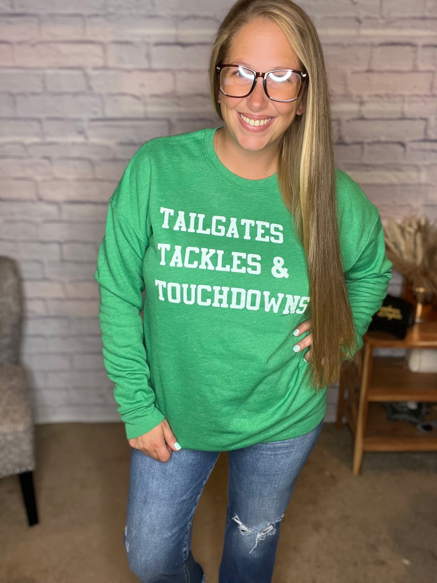 Tailgates Tackles & Touchdowns Graphic Sweatshirt by Oat Collective