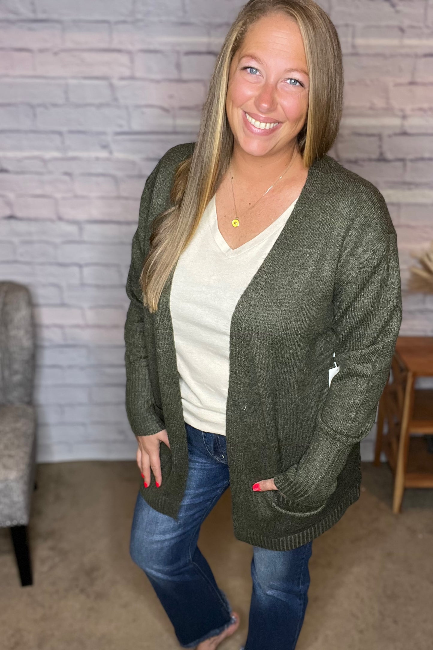 Cozy Olive Cardi