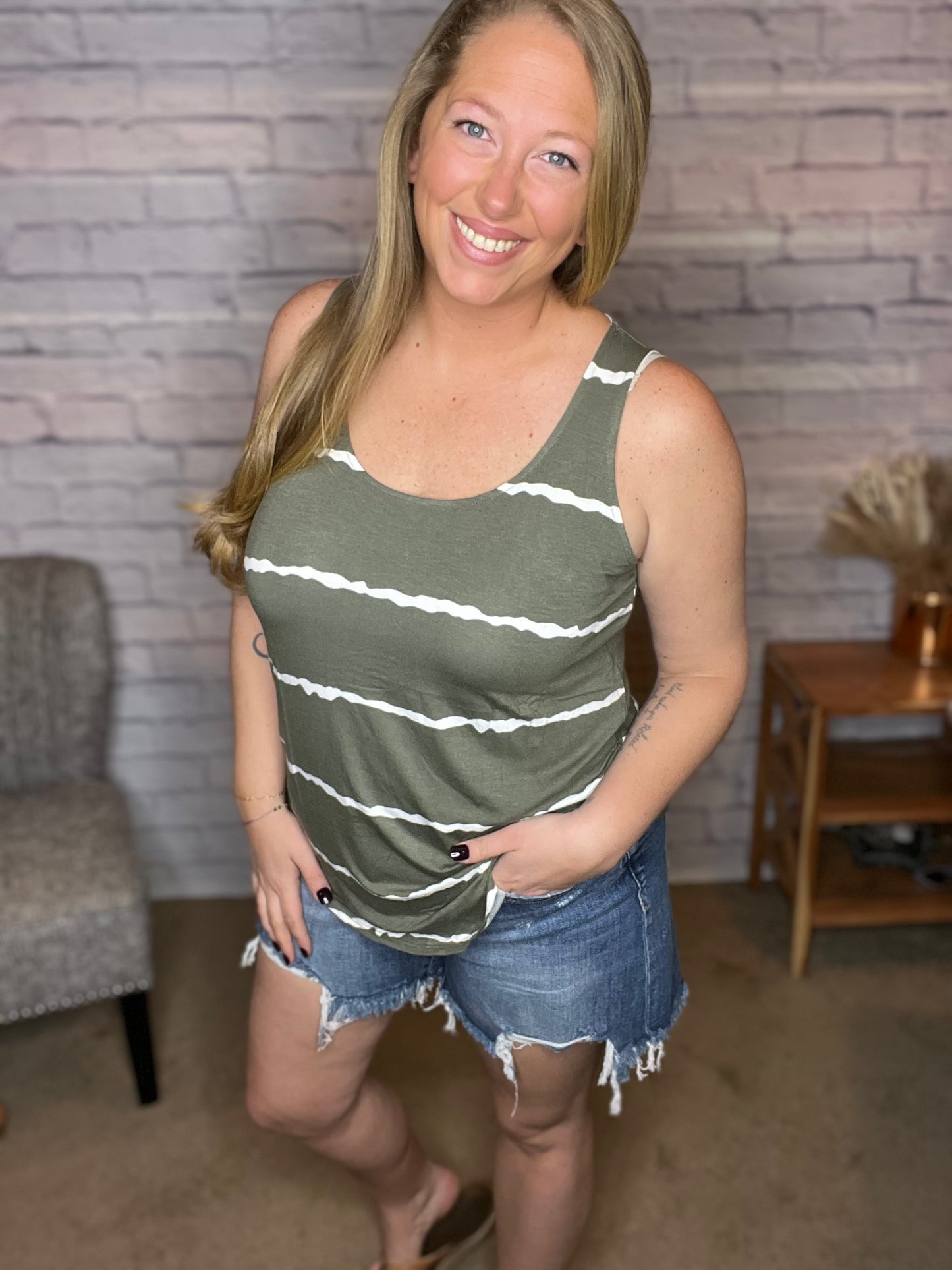 Striped Sleeveless Top - 4 Color Options!