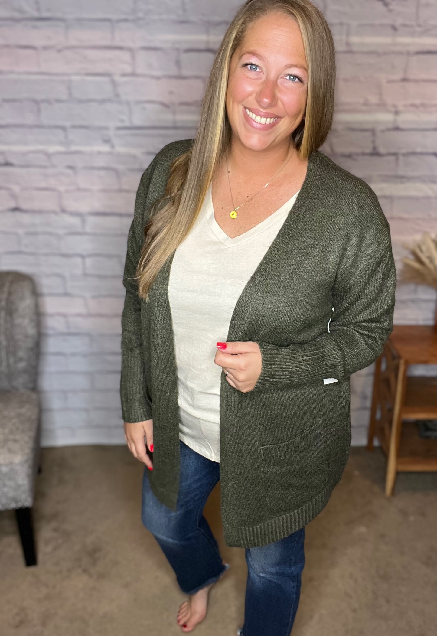 Cozy Olive Cardi