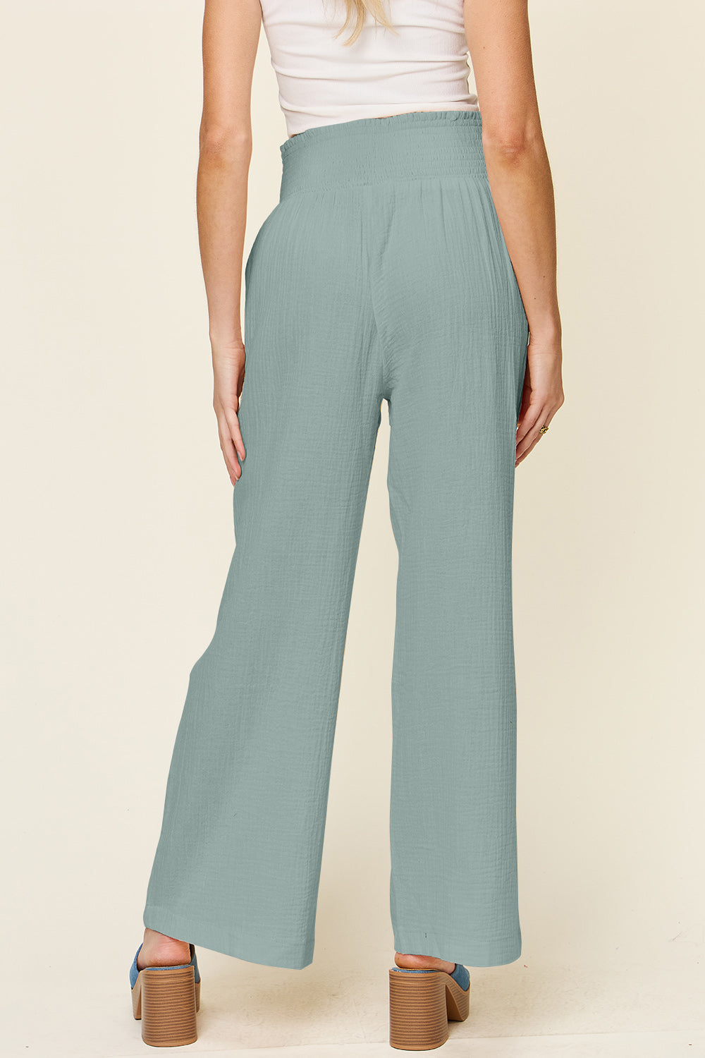 Summer Lovin' Smocked Waist Wide Leg Pants - 4 Colors!