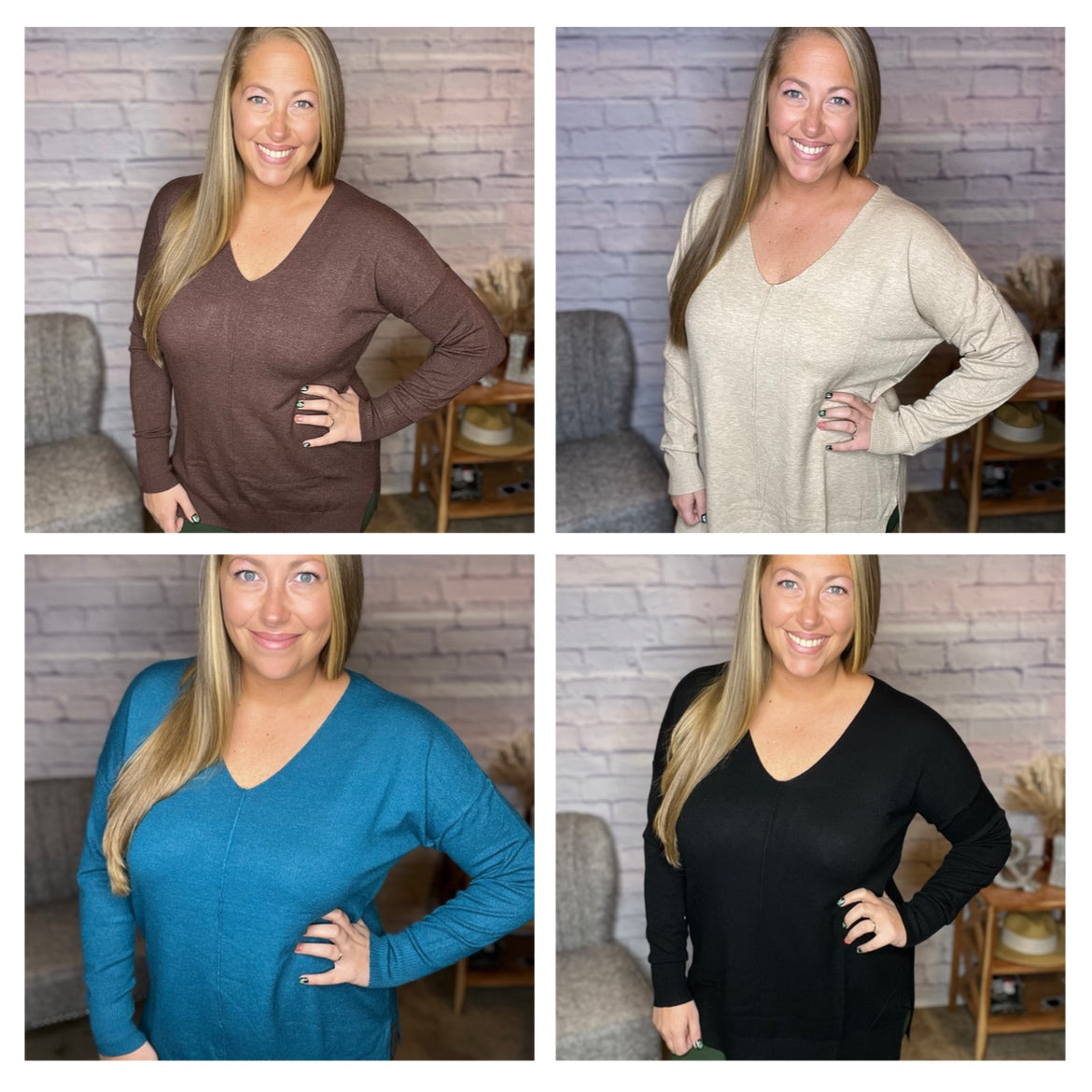 Just add Denim Sweater - New Colors Added - BEST SELLER!
