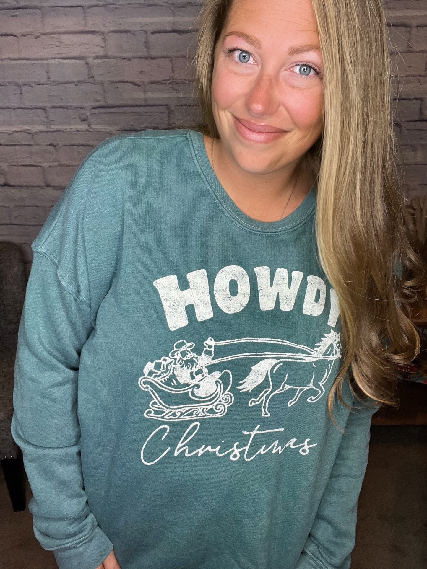 Howdy Christmas Graphic Sweatshirt by Oat Collective!