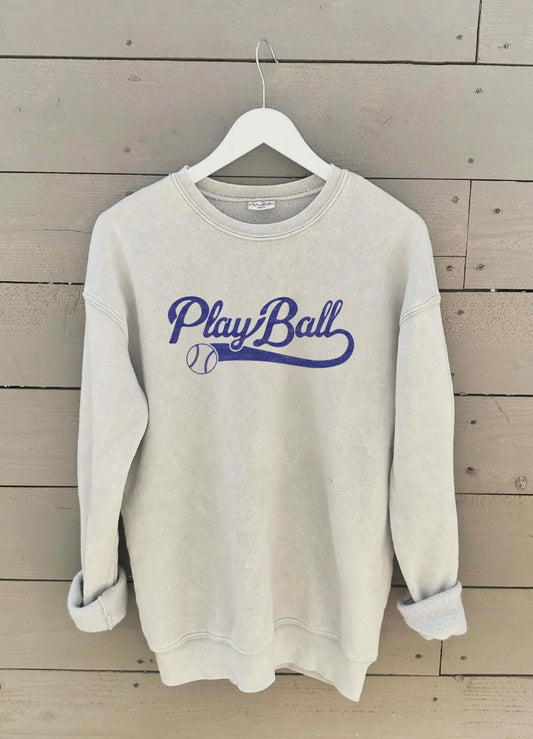 Play Ball Mineral Graphic Sweatshirt by Oat Collective