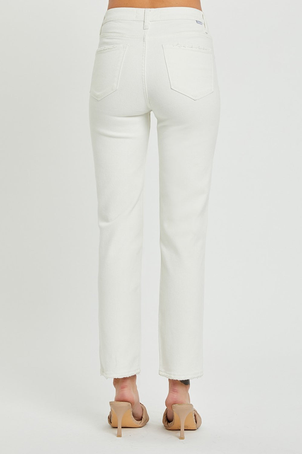 Risen Ankle White Denim