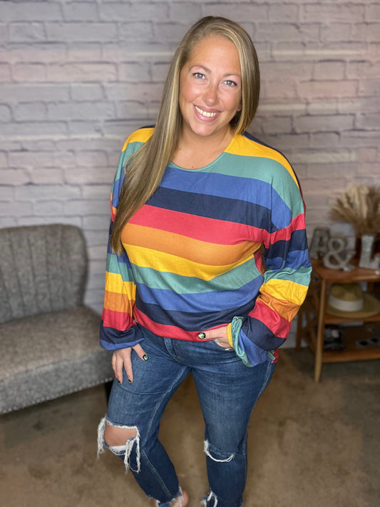 Rainbow Bright Long Sleeve Top