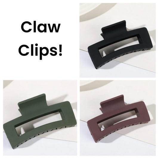Medium Claw Clips - 3 Colors!