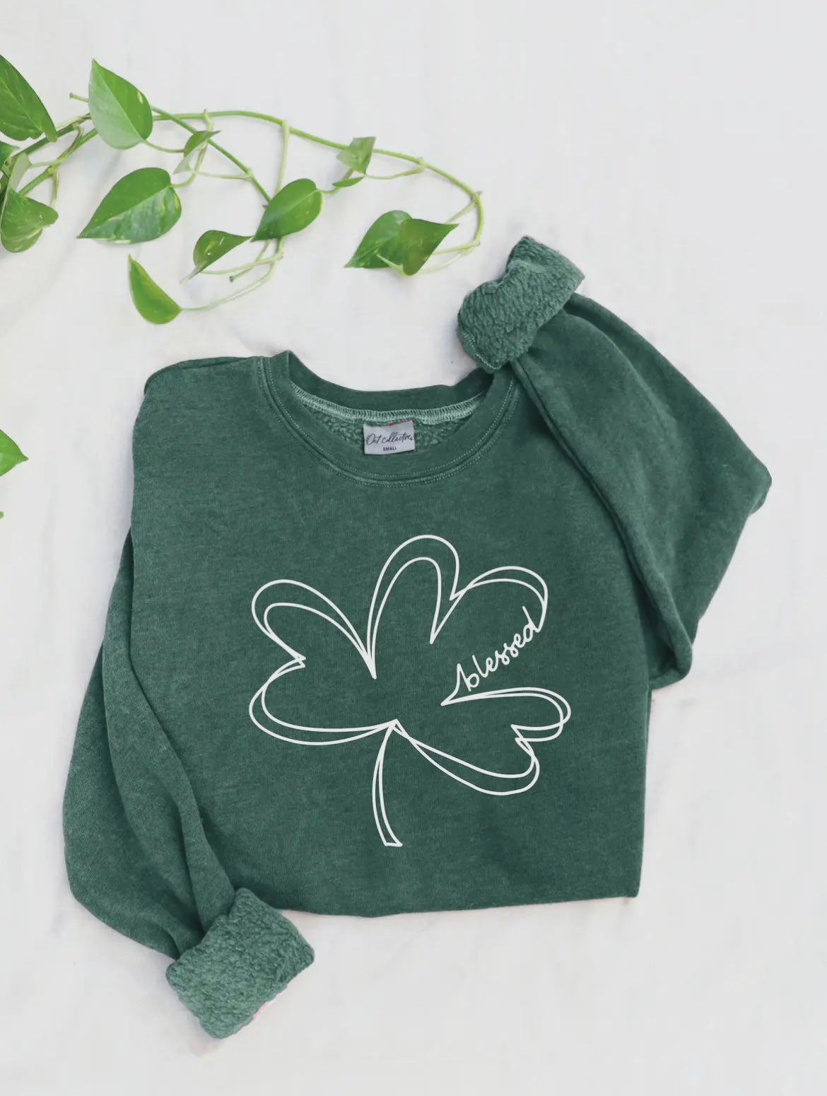 Blessed Clover Mineral Graphic Sweatshirt by Oat Collective
