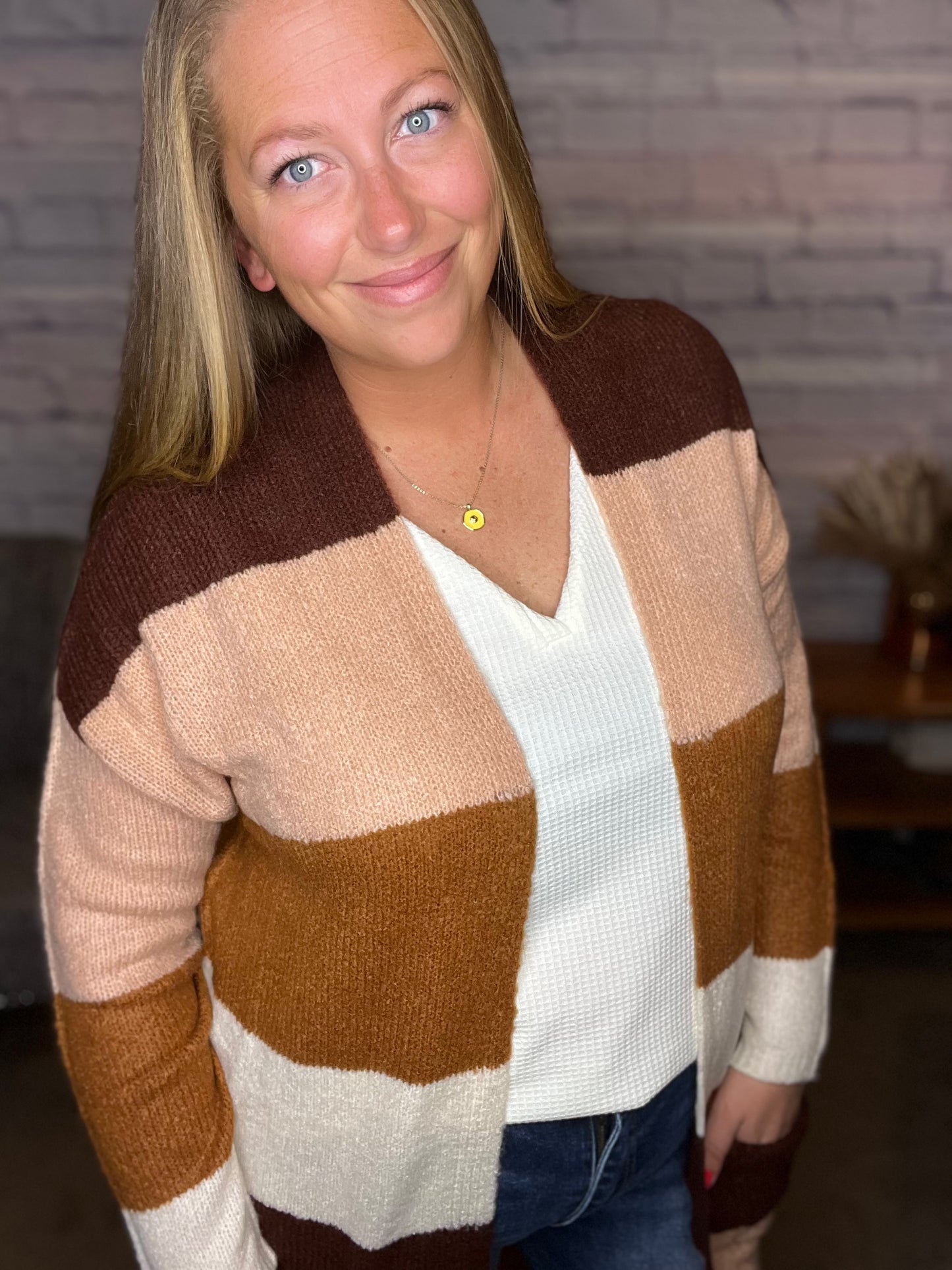 Open Front Colorblock Cardi - 4 Color Options!