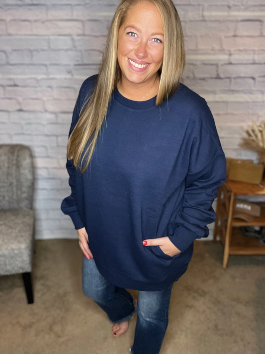 Long Sleeve Round Neck Sweatshirt