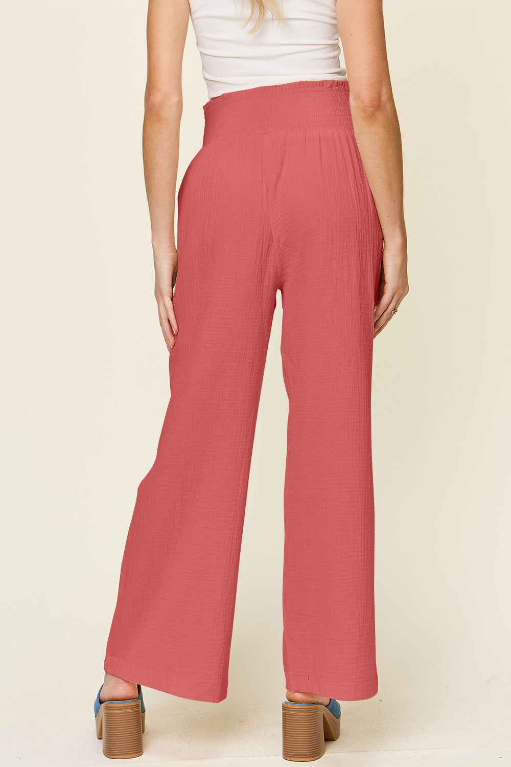 Summer Lovin' Smocked Waist Wide Leg Pants - 4 Colors!