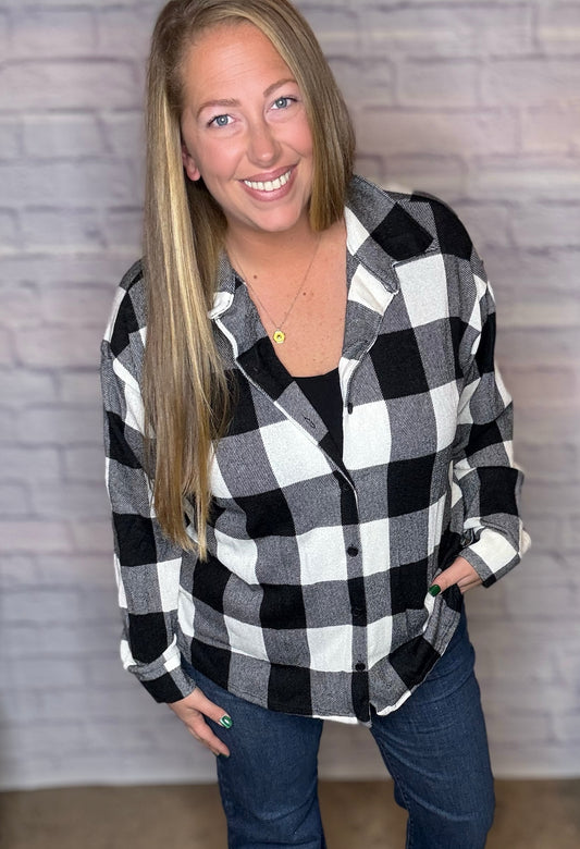 Buffalo Plaid Button Up Shirt