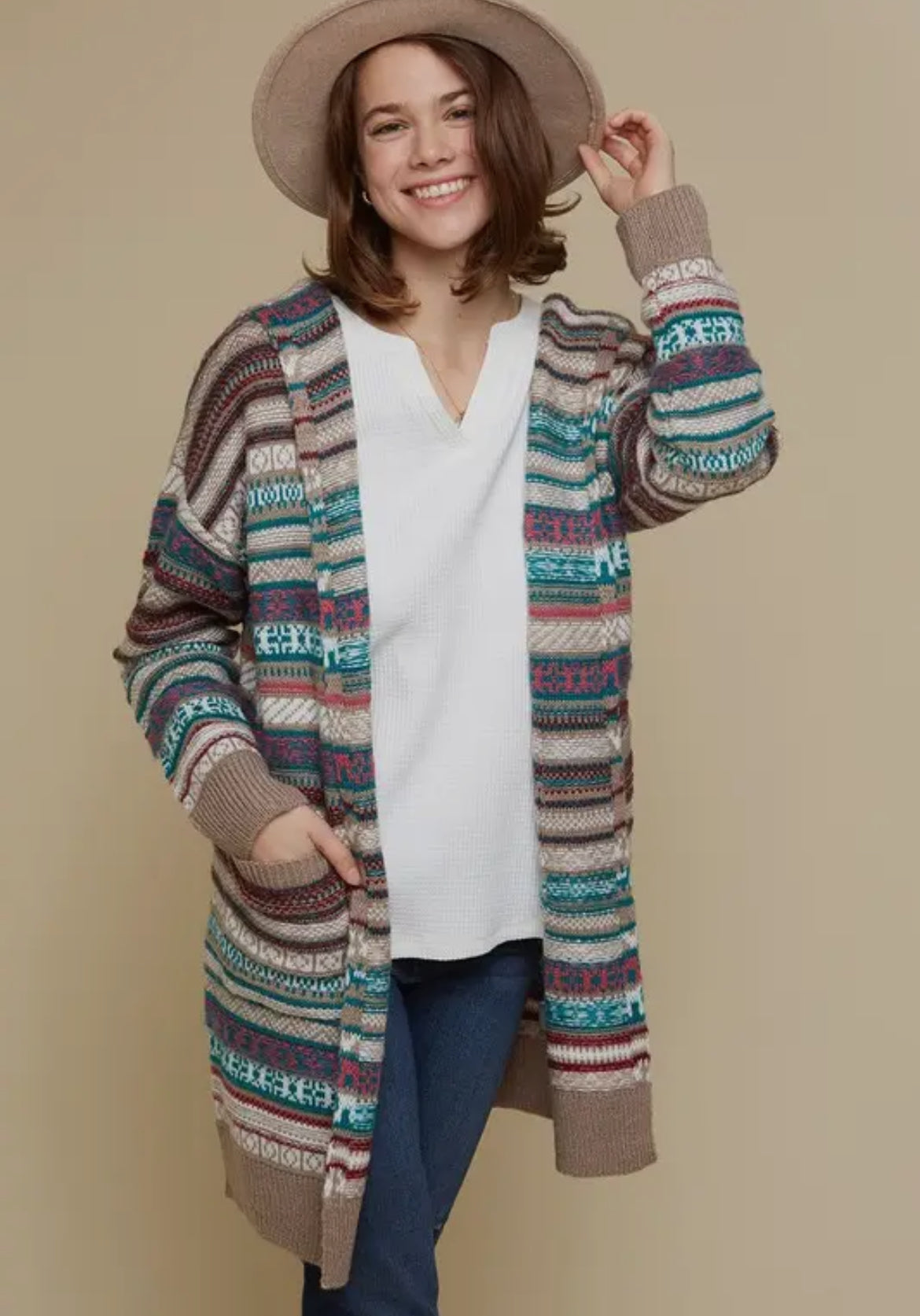 All about the Aztec Hoodie Cardi