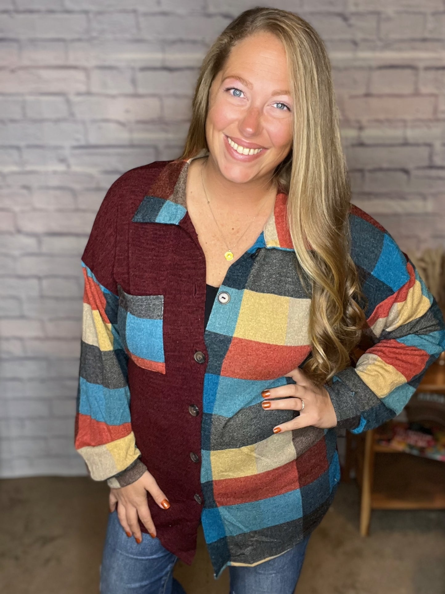 Multi Color Fall Plaid Layer