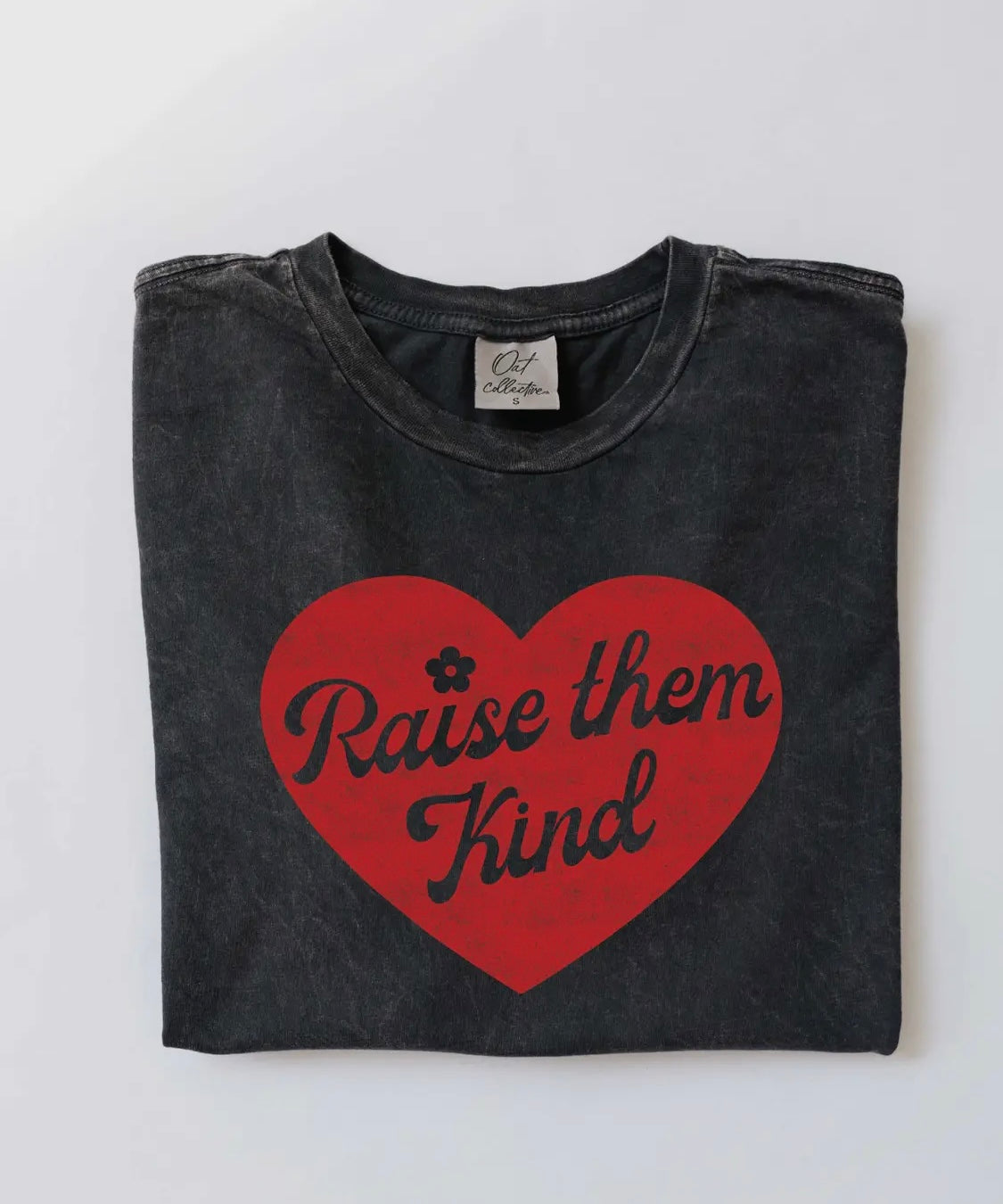 Raise Them Kind Mineral Washed Graphic Tee by Oat Collective