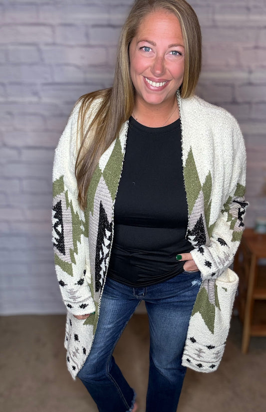 Super Soft Aztec Cardigan with Pockets