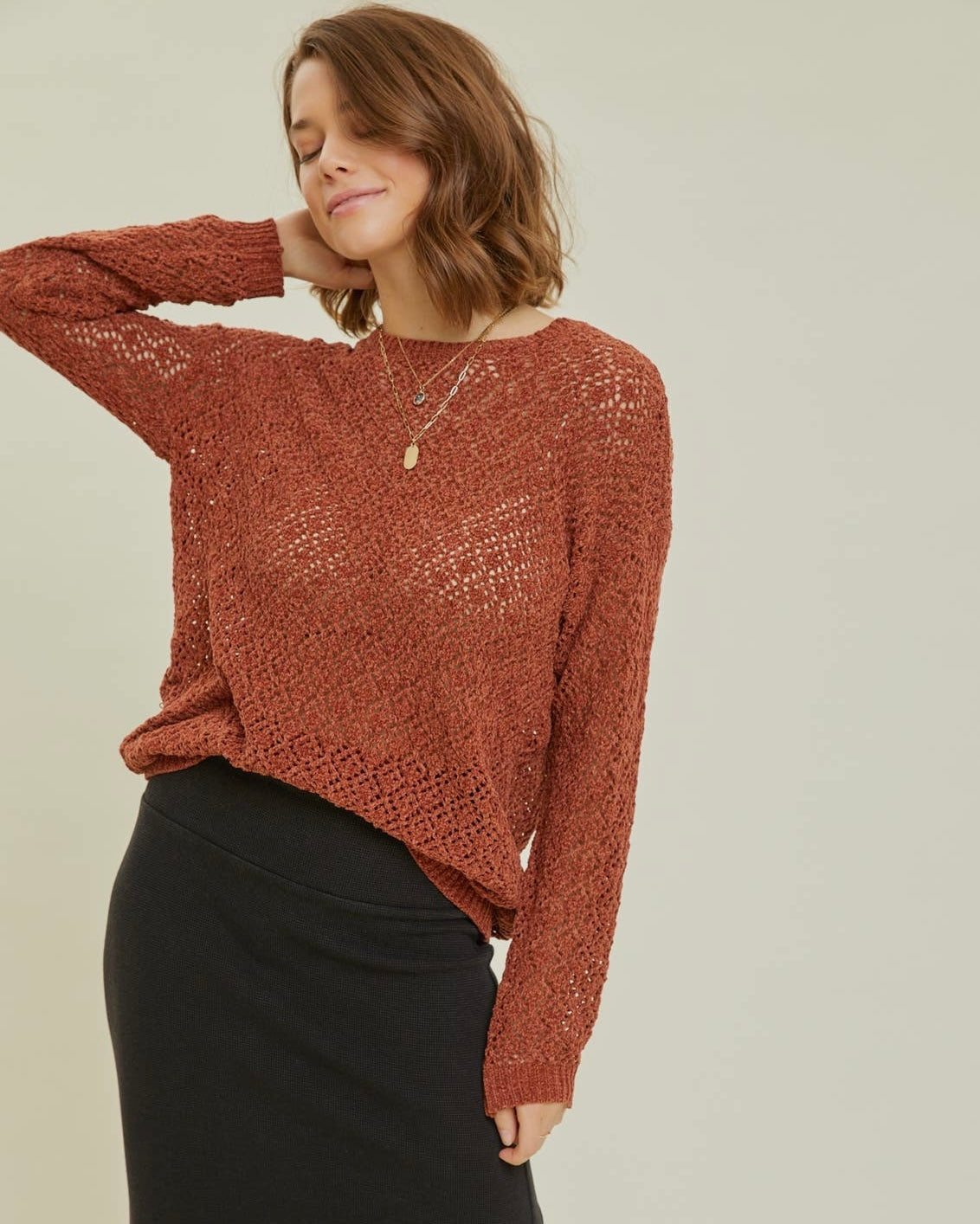 Western Chenille Sweater Pullover