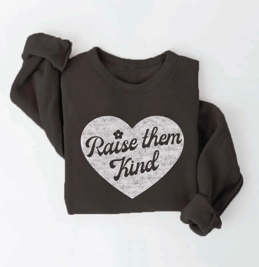 Raise them Kind Graphic Crewneck Sweatshirt by Oat Collective