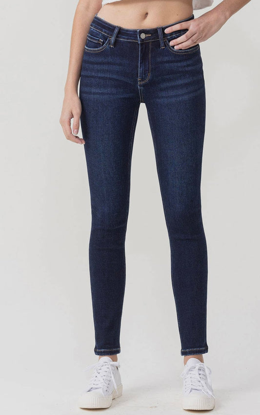 Mid Rise Ankle Skinny Jeans by Vervet