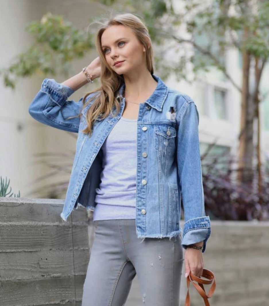 The Denim Jacket you NEED - Zenana Brand! All Sizes!