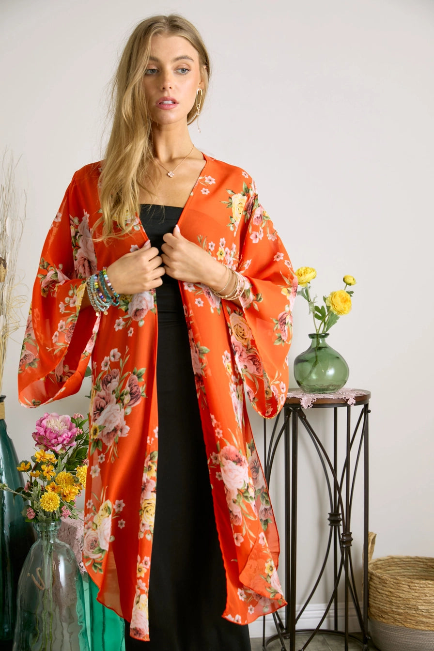 Summer Vibes Floral Kimono