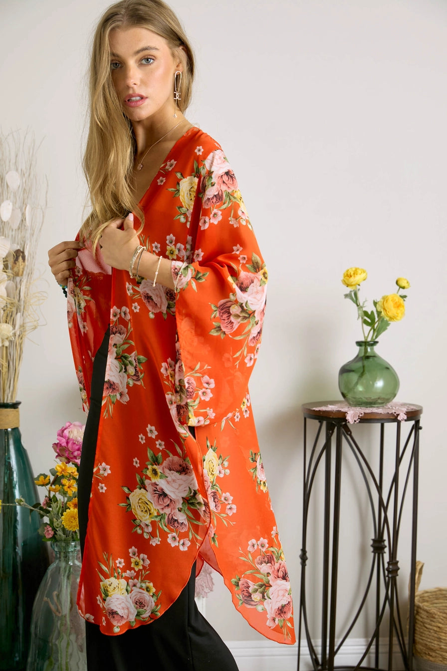 Summer Vibes Floral Kimono