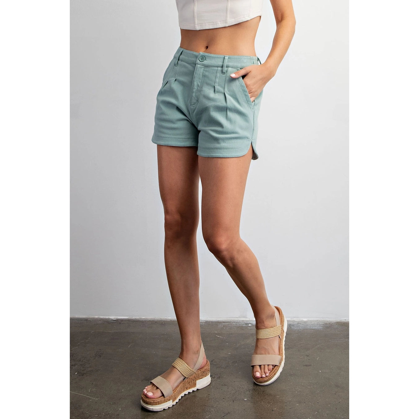 Cotton Stretch Twill Shorts