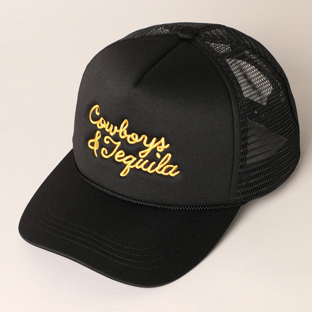 Cowboys & Tequila Mesh Back Trucker Hat