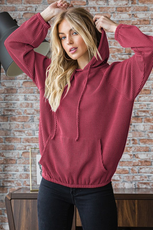 Fall Favorite Urban Ribbed Hoodie