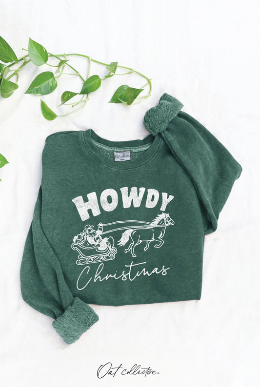 PREORDER! Howdy Christmas Graphic Sweatshirt by Oat Collective!