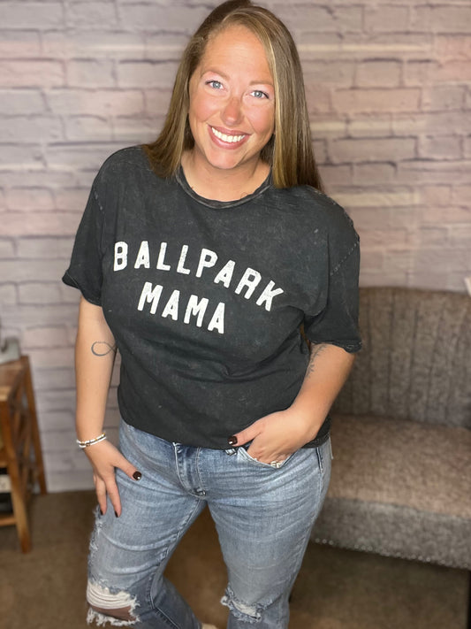 Ballpark Mama Mineral Washed Graphic Tee by Oat Collective