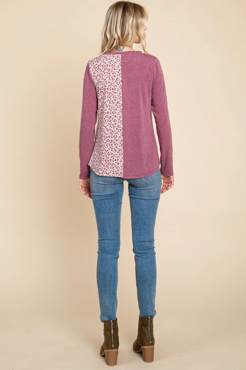 Lovely Leopard Long Sleeve Top