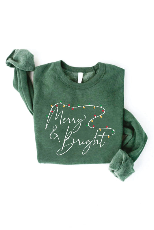 PREORDER! Merry & Bright Graphic Sweatshirt by Oat Collective