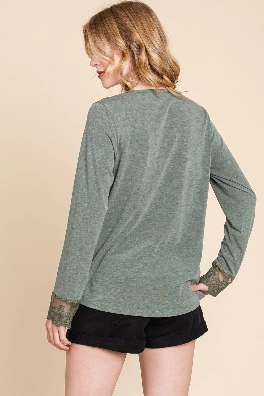 Touch of Lace Long Sleeve Top