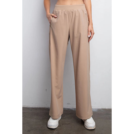 Stretch Woven Straight Pants