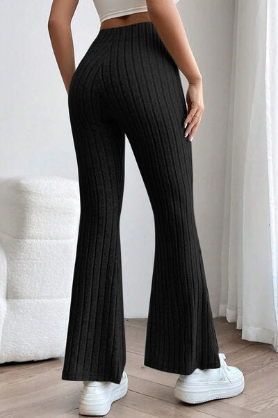 Basic Bae Ribbed High Waist Flare Pants